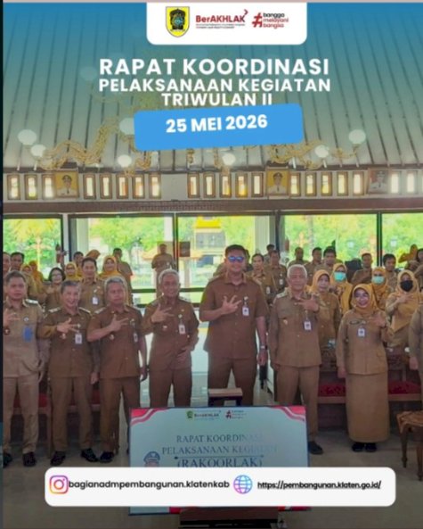 Rapat Koordinasi Persiapan Pelaksanaan Kegiatan (RAKOORLAK) Laporan Capaian Program, Kegiatan, Sub Kegiatan s/d 30 April 2026