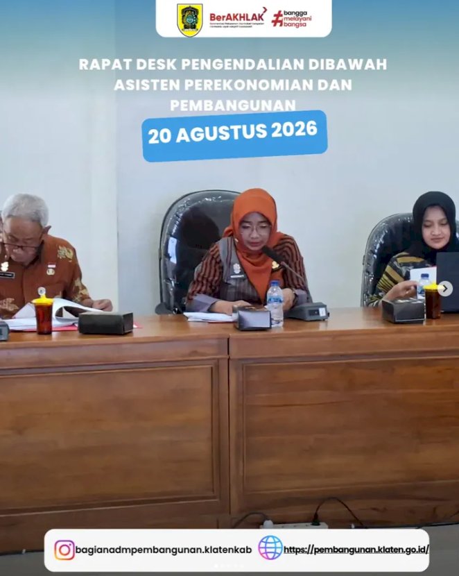 DESK PENGENDALIAN DIBAWAH ASISTEN PEREKONOMIAN DAN PEMBANGUNAN TA. 2026