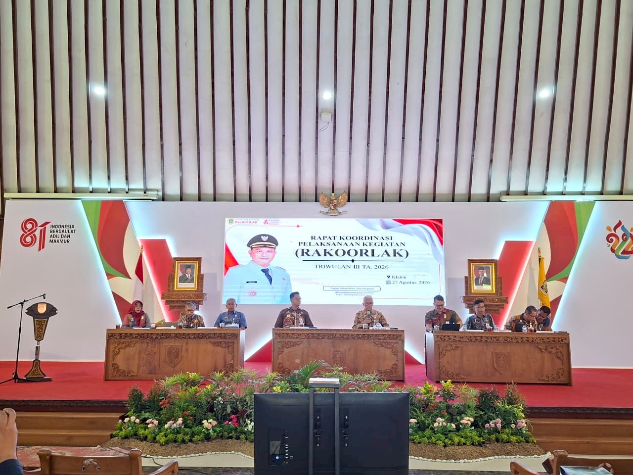 Rapat Koordinasi Pelaksanaan Kegiatan (RAKOORLAK) Dalam rangka Rapat Koordinasi Persiapan Pelaksanaan Kegiatan (RAKOORLAK) Laporan Capaian Program, Kegiatan, Sub Kegiatan s/d 30 Juli 2026